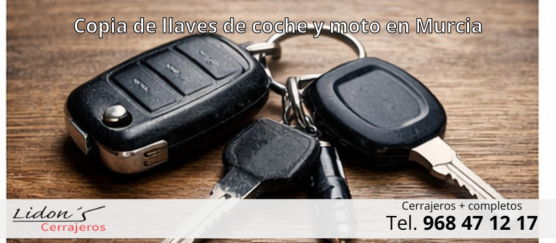 Copia de llaves de coche y moto en Murcia
