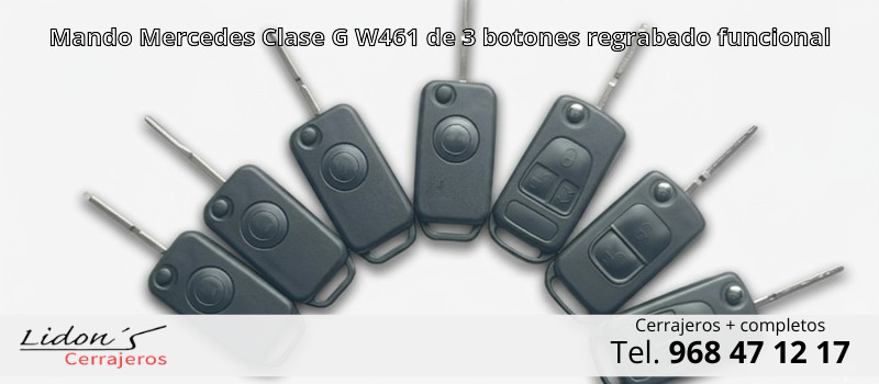 Mando Mercedes Clase G W461 de 3 botones regrabado funcional