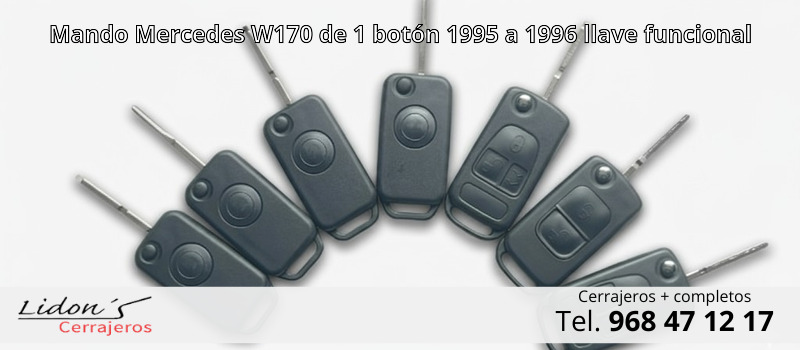 Mando Mercedes W170 de 1 botón 1995 a 1996 llave funcional