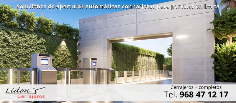 Soluciones de aperturas automáticas con tarjetas para portales en Lorca